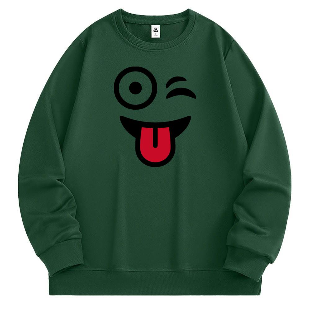 [Personalized] Emoji. Sweatshirt 1/2 DTG print  Unisex 
