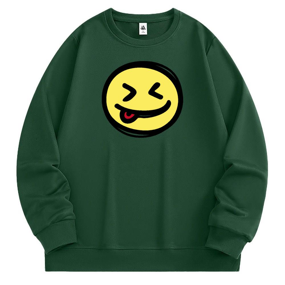[Personalized] Emoji. Sweatshirt 1/2 DTG print  Unisex 