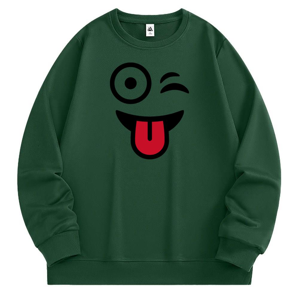 [Personalized] Emoji. Sweatshirt 1/2 DTG print  Unisex 