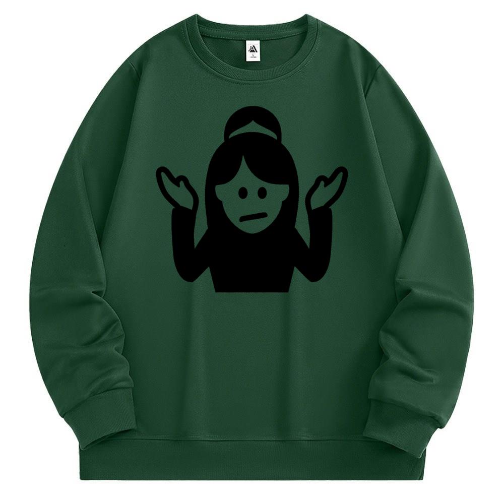 [Personalized] Emoji. Sweatshirt 1/2 DTG print  Unisex 