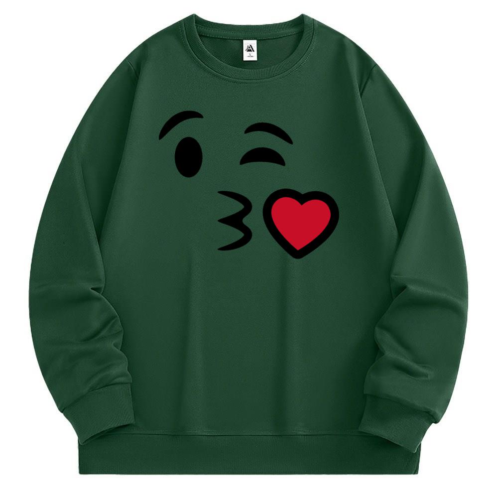 [Personalized] Emoji. Sweatshirt 1/2 DTG print  Unisex 