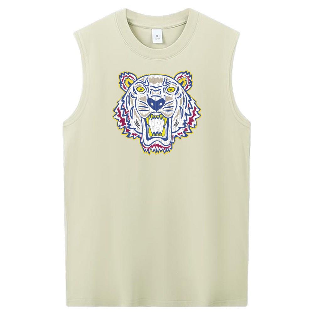 [Personalized] Emoji. cotton Sleeveless t-shirts 1/2 DTG print  Unisex