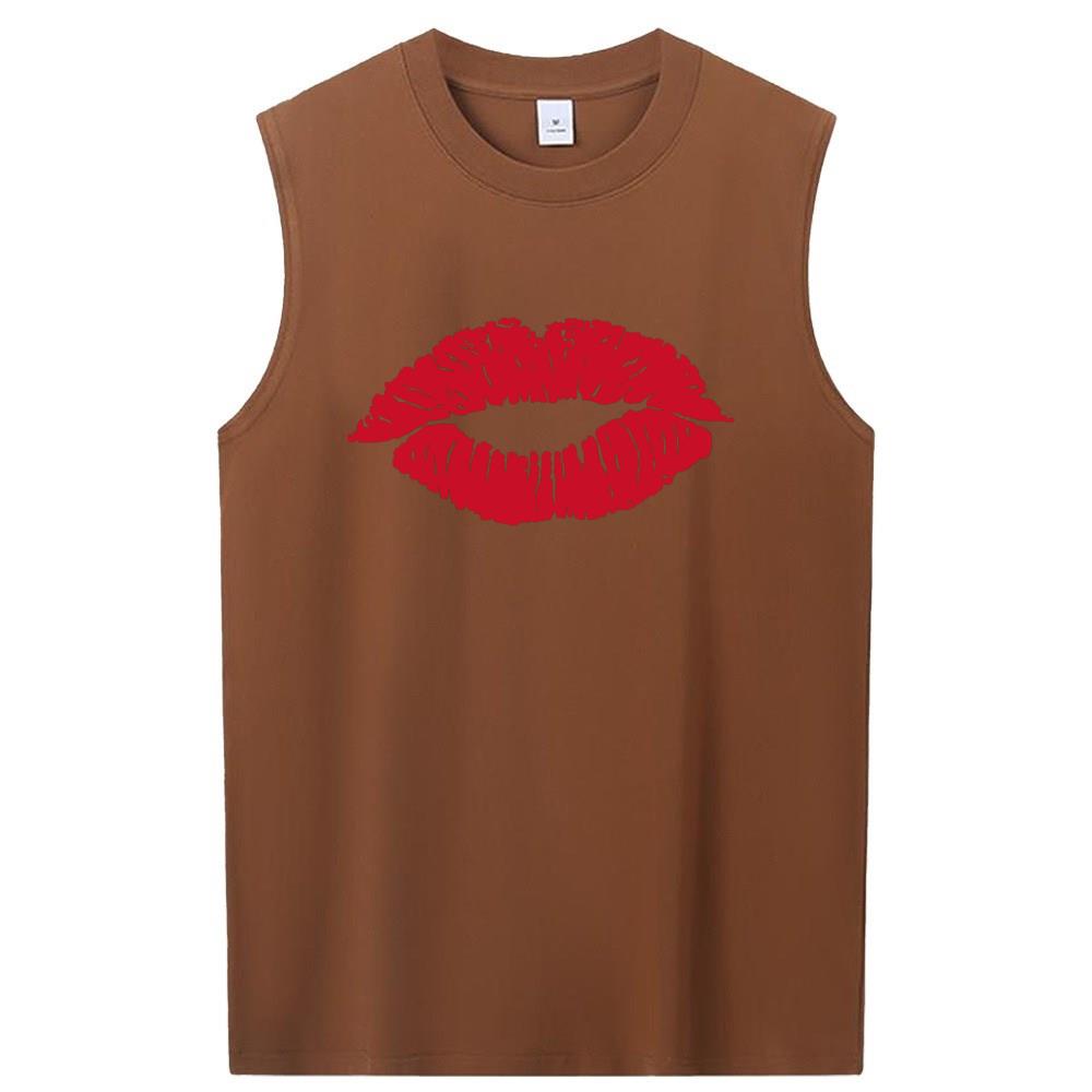 [Personalized] Emoji. cotton Sleeveless t-shirts 1/2 DTG print  Unisex