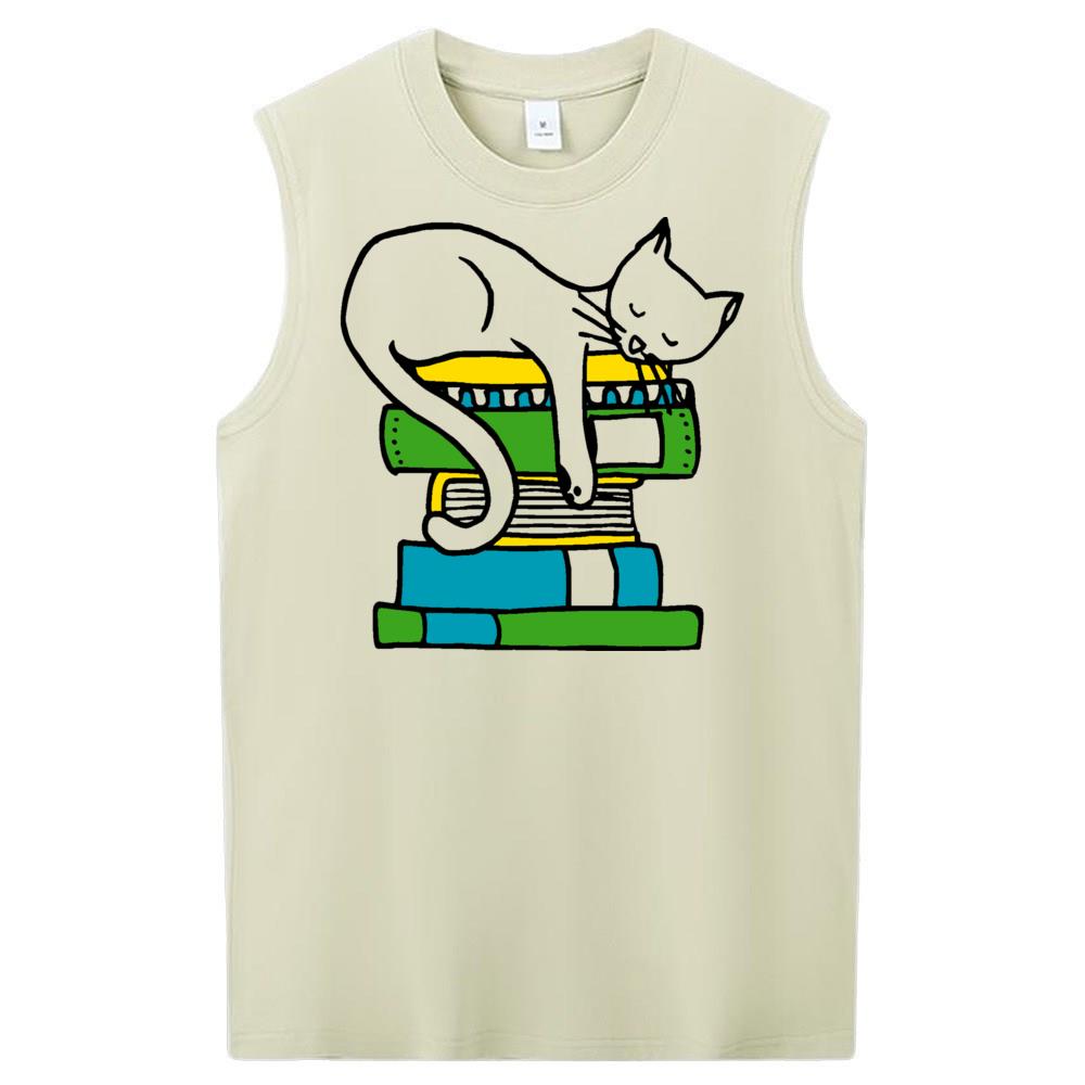 [Personalized] Emoji. cotton Sleeveless t-shirts 1/2 DTG print  Unisex