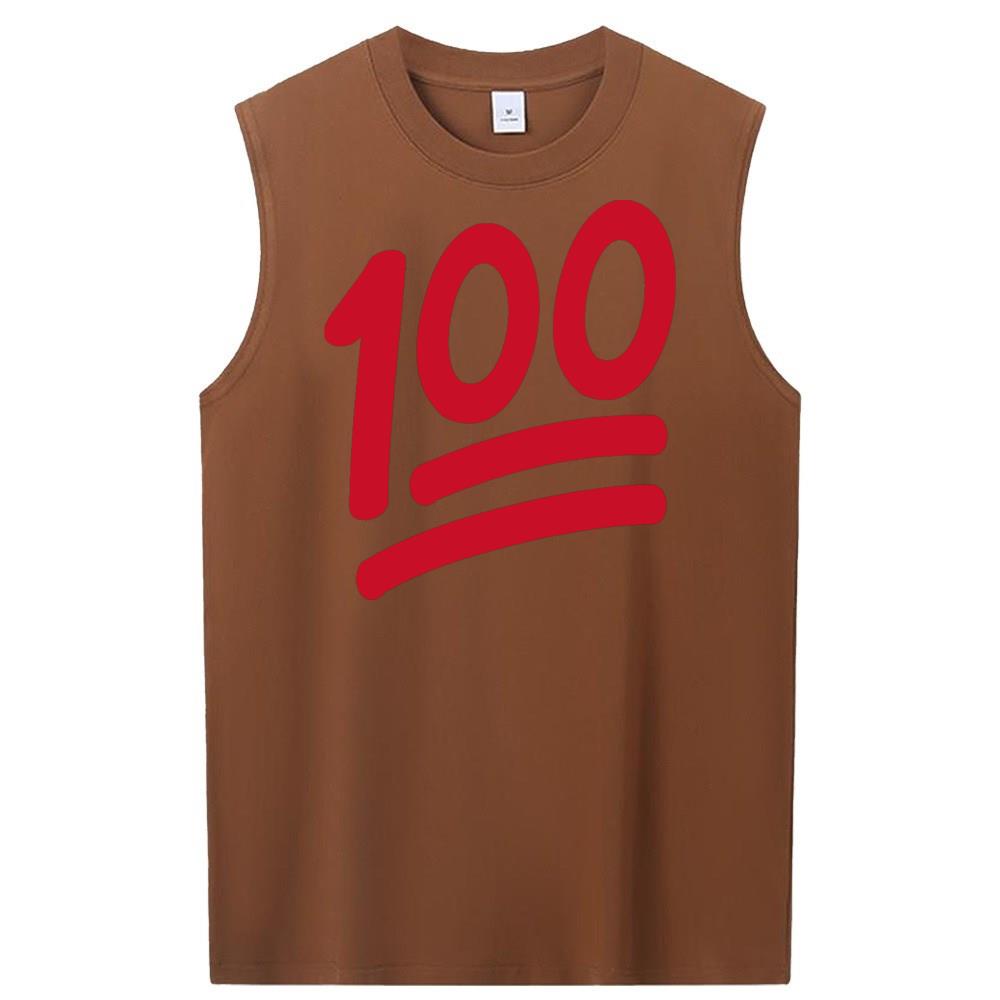 [Personalized] Emoji. cotton Sleeveless t-shirts 1/2 DTG print  Unisex