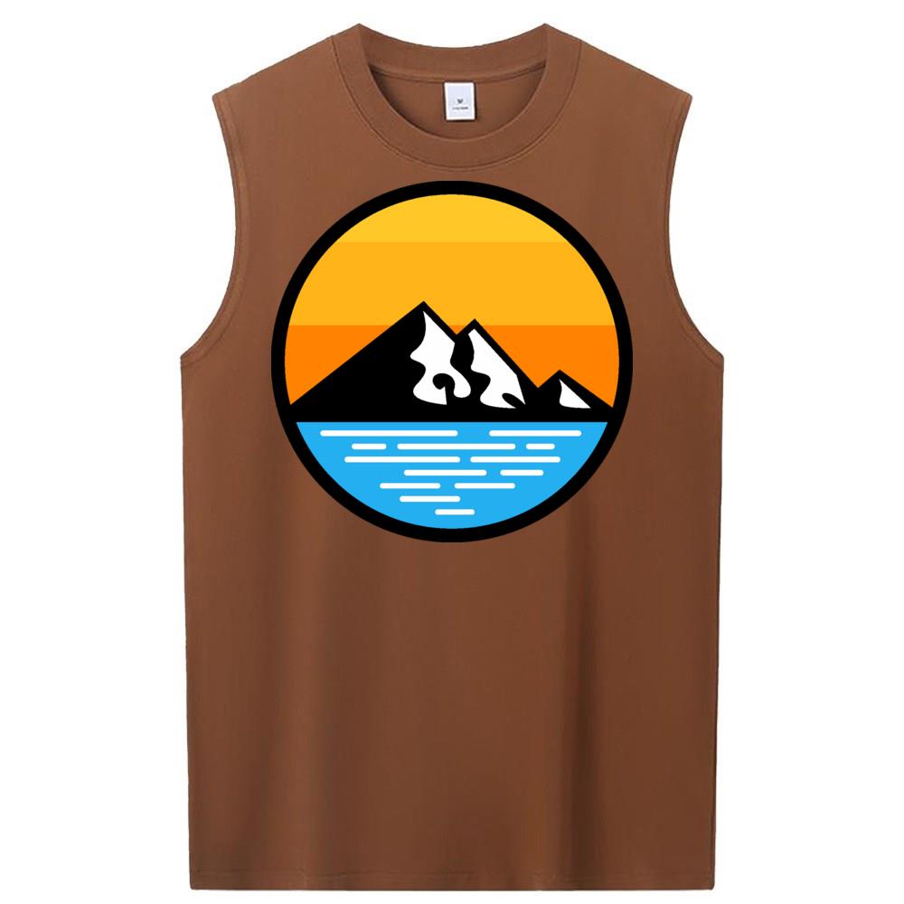 [Personalized] Emoji. cotton Sleeveless t-shirts 1/2 DTG print  Unisex