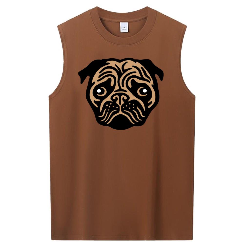 [Personalized] Emoji. cotton Sleeveless t-shirts 1/2 DTG print  Unisex