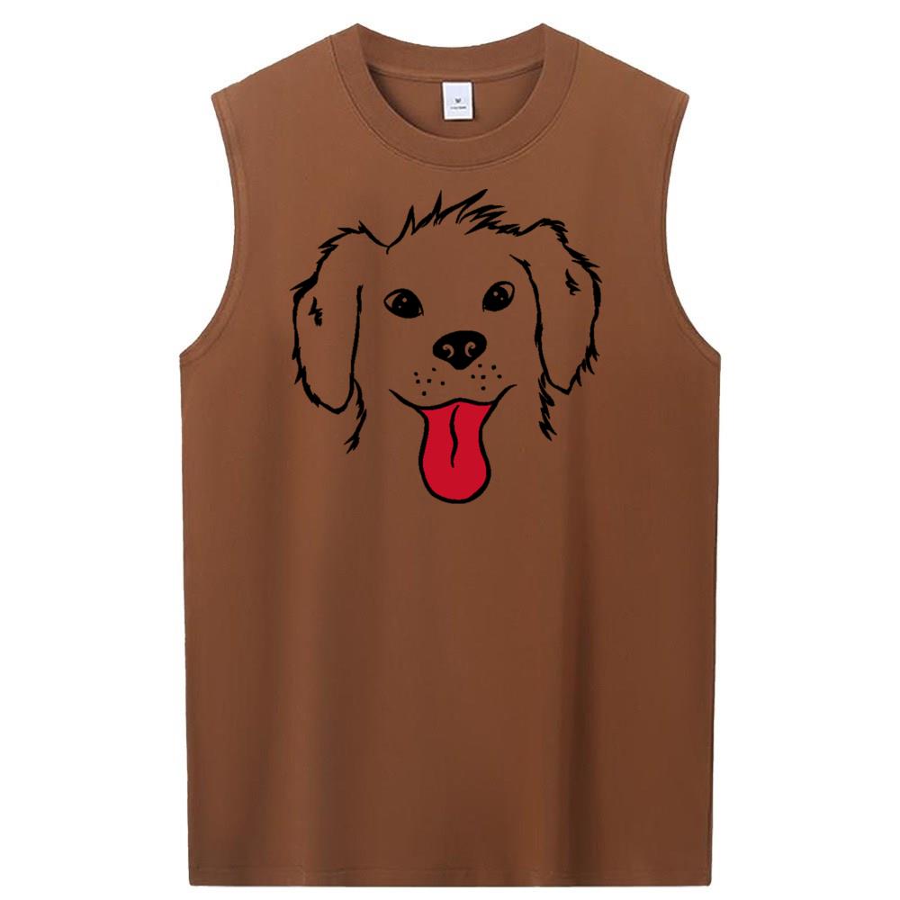[Personalized] Emoji. cotton Sleeveless t-shirts 1/2 DTG print  Unisex