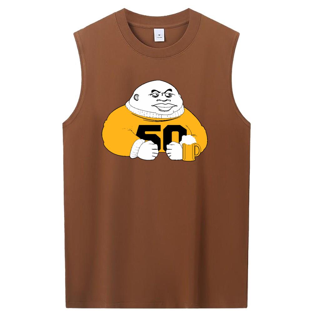 [Personalized] Emoji. cotton Sleeveless t-shirts 1/2 DTG print  Unisex