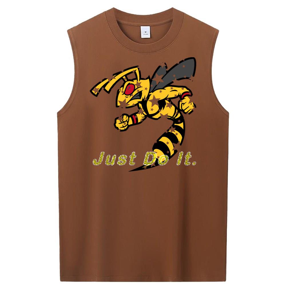 [Personalized] Emoji. cotton Sleeveless t-shirts 1/2 DTG print  Unisex
