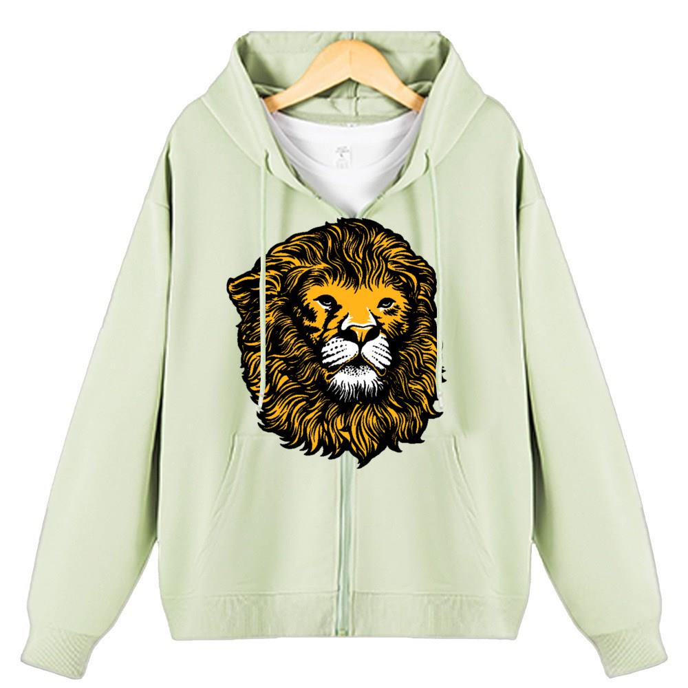 [Personalized] Emoji. Zip-up Hoodie Unisex  1/2 DTG print 