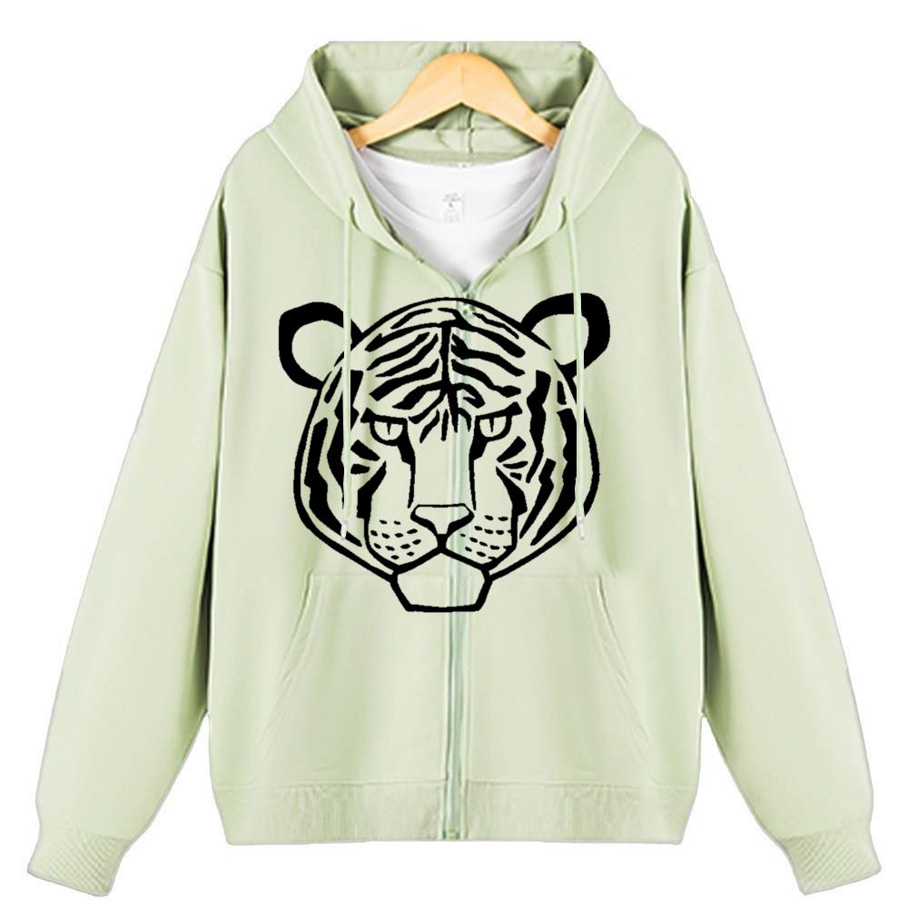 [Personalized] Emoji. Zip-up Hoodie Unisex  1/2 DTG print 