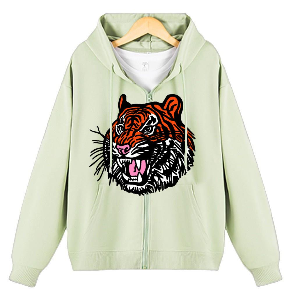 [Personalized] Emoji. Zip-up Hoodie Unisex  1/2 DTG print 