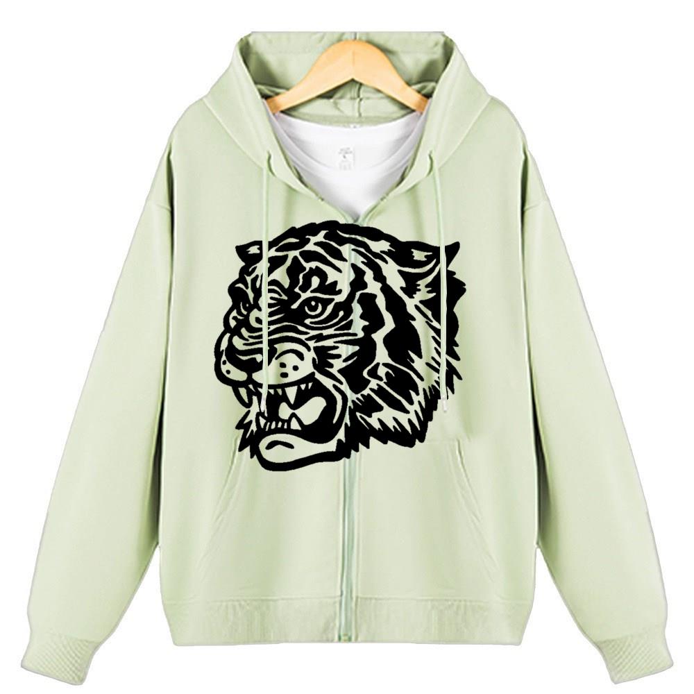 [Personalized] Emoji. Zip-up Hoodie Unisex  1/2 DTG print 