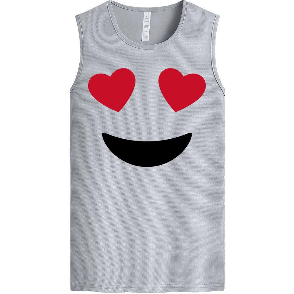 [Personalized] Emoji. quick-dry Sleeveless  1/2 DTG print   Unisex
