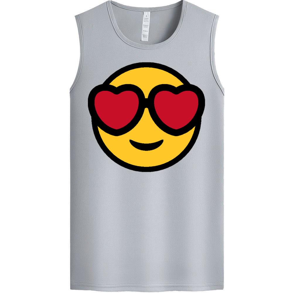[Personalized] Emoji. quick-dry Sleeveless  1/2 DTG print   Unisex