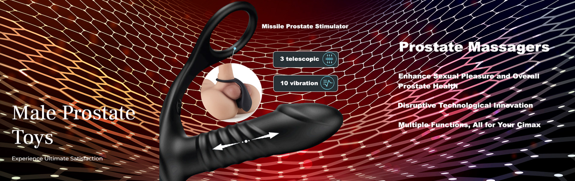 10 Thrilling Vibration 3 Thrusting Silicone Remote Control Cock Ring