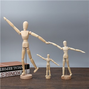 creative Jitterda art wooden man movable joints hand wooden man decoration wooden joint man decoration