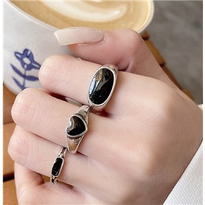 925 silver ring does not fade niche opening retro gourmet finger love sterling silver jewelry ins ring