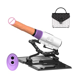 Leather Bag Machine X5x7 Sex Machine Masturbation Pumping Gun With Dildos