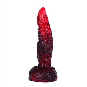 Tentacle Shaped Penis Soft Silicone Dildo For Women Lava