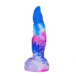 Tentacle Shaped Penis Soft Silicone Dildo For Women Blue Whirlwind