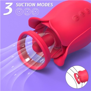 Flower Sea Feast 3 in 1  Rose Upgrade Licking And Sucking Rose Clitoral Vibrator