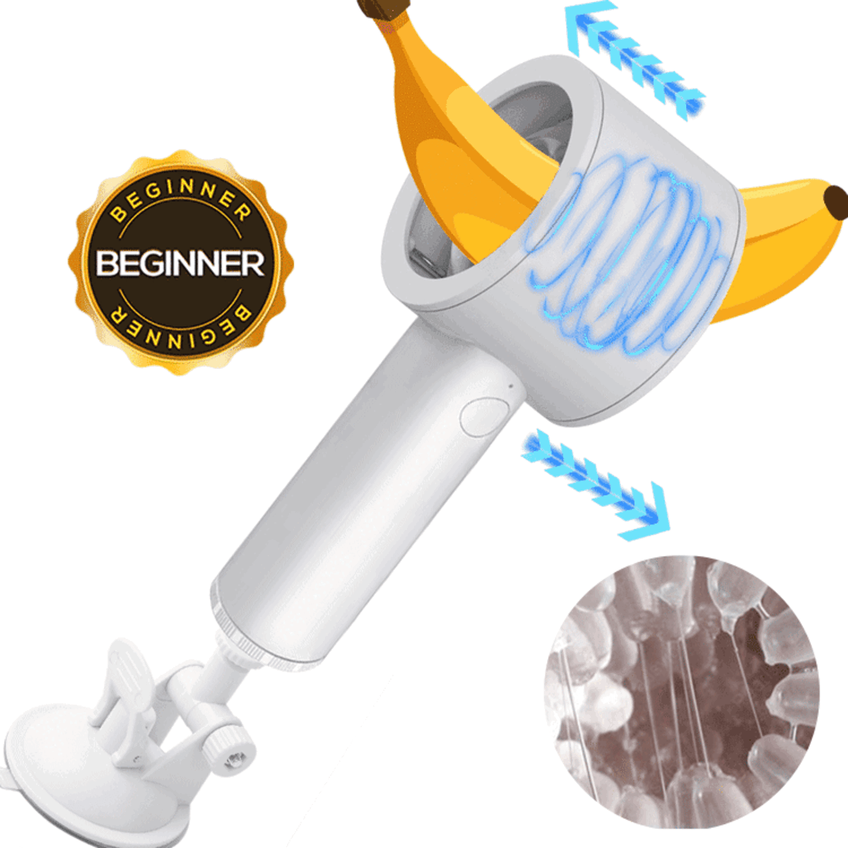  Truly - Intelligent 6 Frequency Telescopic Handheld Male Masturbator 
