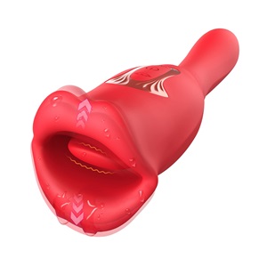 Rose Tongue Vibrator With 10 Vibration Modes And 10 French Kissing Modes