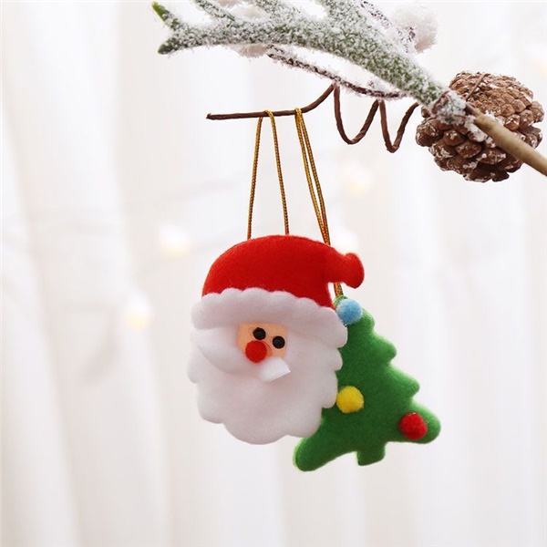 Christmas Tree Decorations Christmas Elements Ornaments Snowman Santa Claus Reindeer Small Pendants - Set