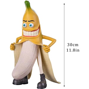 Banana Man Outdoor Statues Decor, Resin Funny Banana Gnome Sculptures Yard Decorations Lawn Ornaments, Inappropriate Weird Garden Gifts for Housewarming