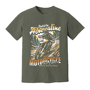Fueled by Adrenaline Motorcycle DTG pure cotton t-shirts