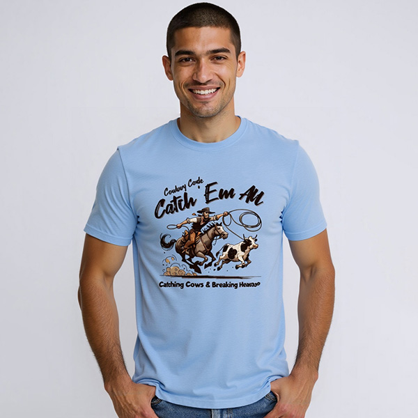 Cowboy Catch - Rodeo  DTG pure cotton t-shirts