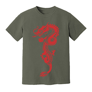red dragon   DTG pure cotton t-shirts
