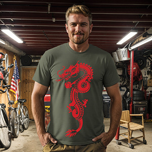 red dragon   DTG pure cotton t-shirts