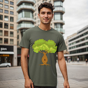 tree   DTG pure cotton t-shirts
