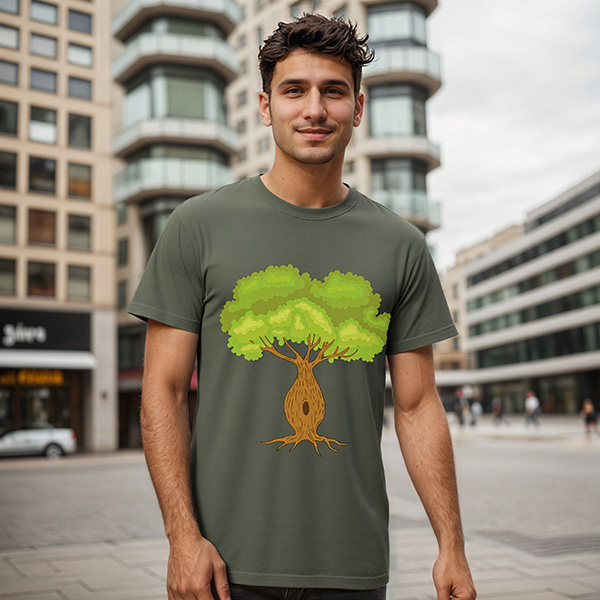 tree   DTG pure cotton t-shirts