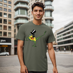 Dance Frog  DTG pure cotton t-shirts