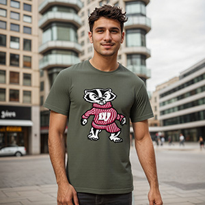 wisconsin-badgers   DTG pure cotton t-shirts