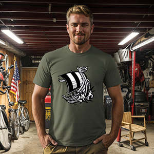 vikings  DTG pure cotton t-shirts