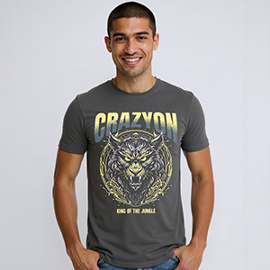 Crazy on King of the jungle  DTG pure cotton t-shirts