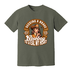 Western Cowgirl  DTG pure cotton t-shirts