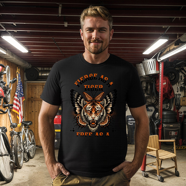 Putere Libertate tiger butterfly  DTG pure cotton t-shirts