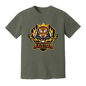 Blaze Tiger  DTG pure cotton t-shirts