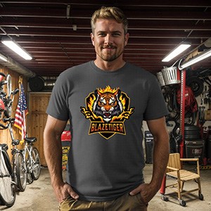 Blaze Tiger  DTG pure cotton t-shirts