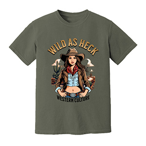 Wild as heck Western Culture  DTG pure cotton t-shirts