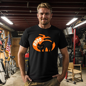 Booo Cat  DTG pure cotton t-shirts