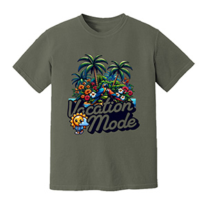 Colorful Vacation  DTG pure cotton t-shirts