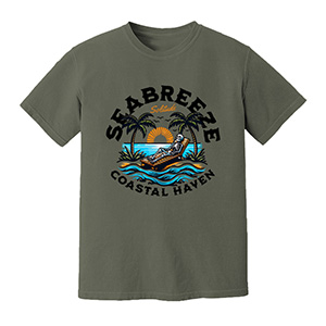 Sea Breeze Camiseta Masculina Summer Surf  DTG pure cotton t-shirts