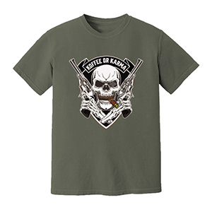 Koffee or Karma  DTG pure cotton t-shirts